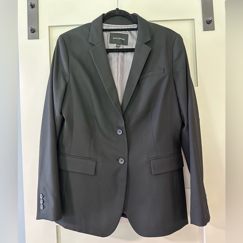 Banana Republic Black Blazer Tailored Professional Jacket